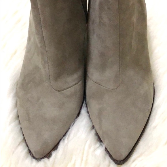 STEVE MADDEN Marissa taupe ankle pointy toe bootie - Picture 8 of 8